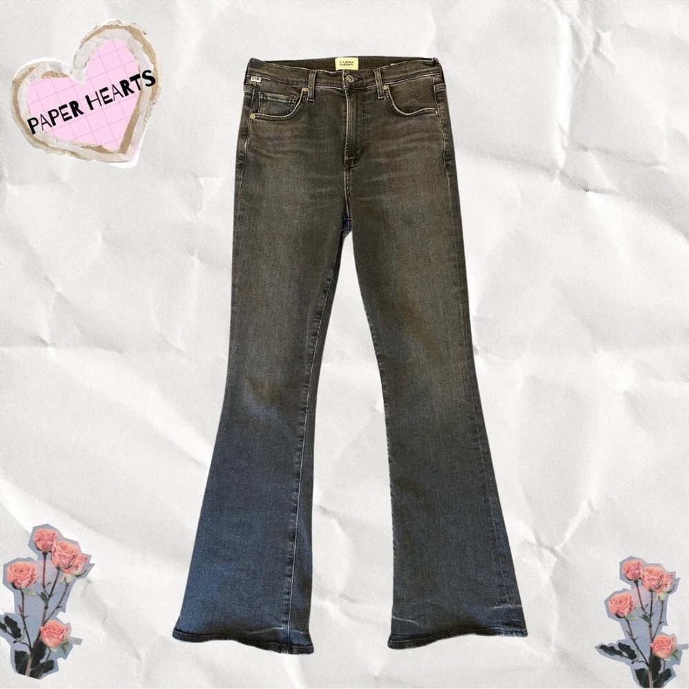 Citizens of Humanity Dark Grey Lilah High Rise Flare Jeans 👖🩶